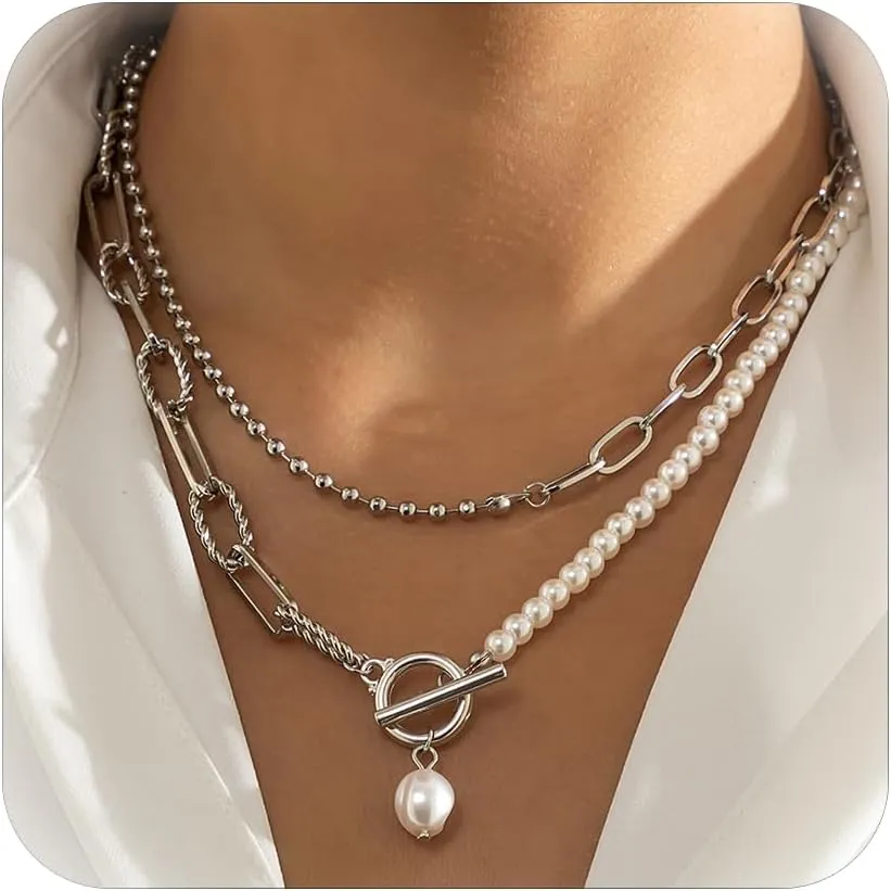 HUASAI Boho Necklaces Western Jewelry for Women Turquoise Layered Necklace Bohemian Western Outfit Country Concert Accessories