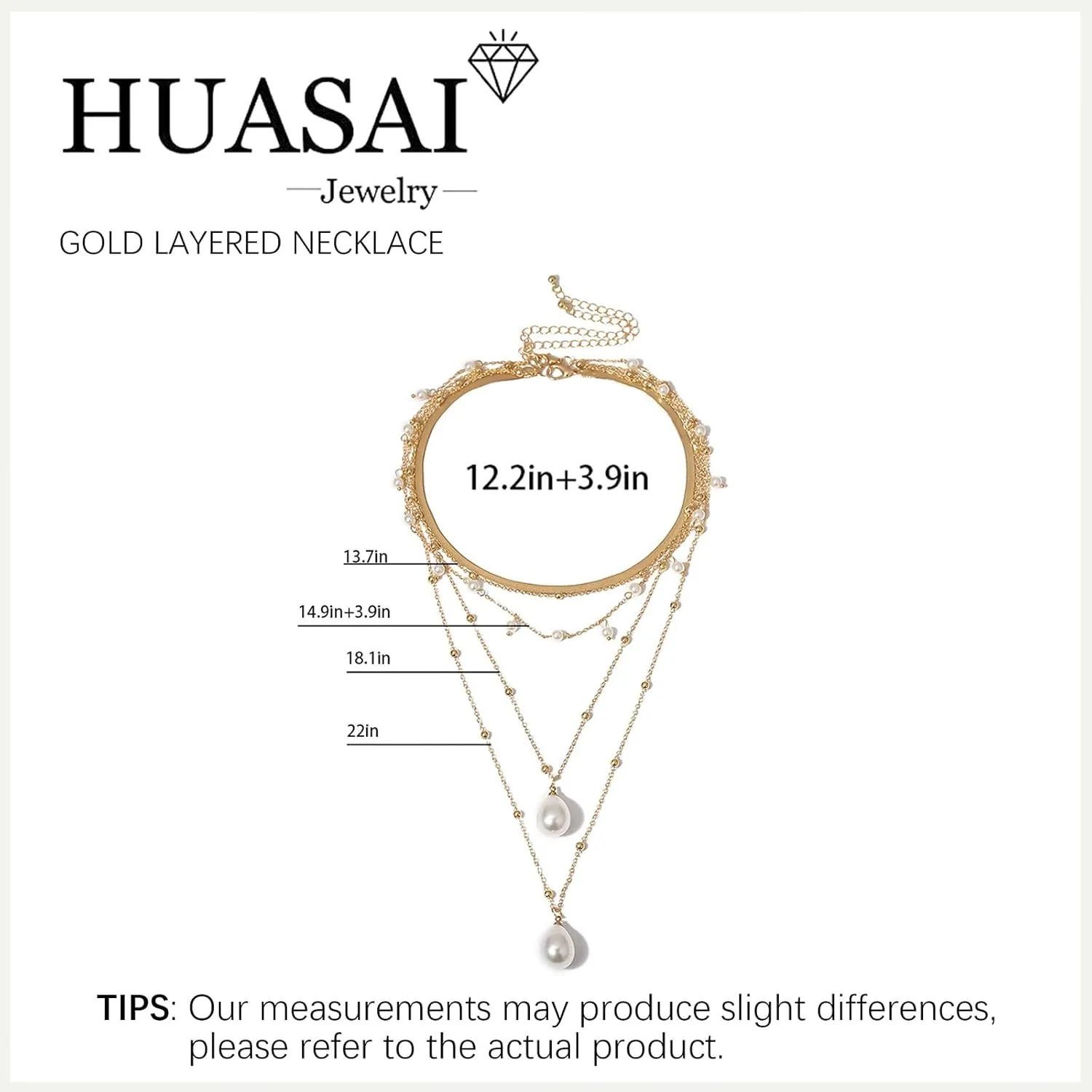 HUASAI Boho Necklaces Western Jewelry for Women Turquoise Layered Necklace Bohemian Western Outfit Country Concert Accessories