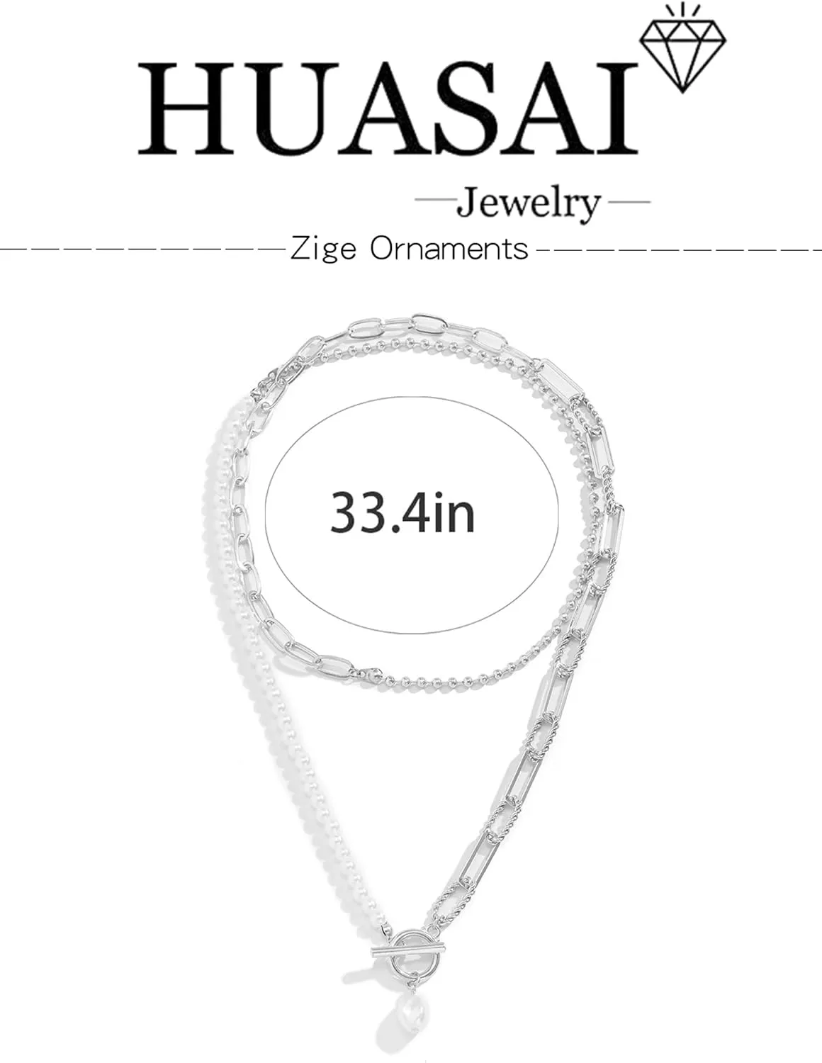 HUASAI Boho Necklaces Western Jewelry for Women Turquoise Layered Necklace Bohemian Western Outfit Country Concert Accessories