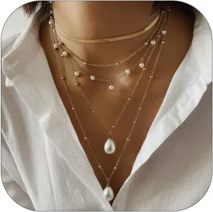 HUASAI Boho Necklaces Western Jewelry for Women Turquoise Layered Necklace Bohemian Western Outfit Country Concert Accessories