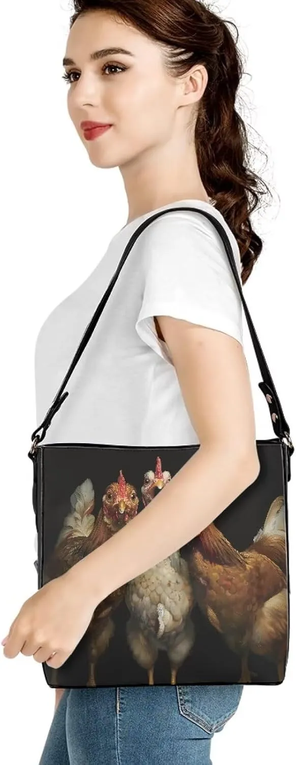 HUGS IDEA Hobo Bag for Women Crossbody Bucket Bag for Lady Work Fashion Leather Shoulder Purse for Travel