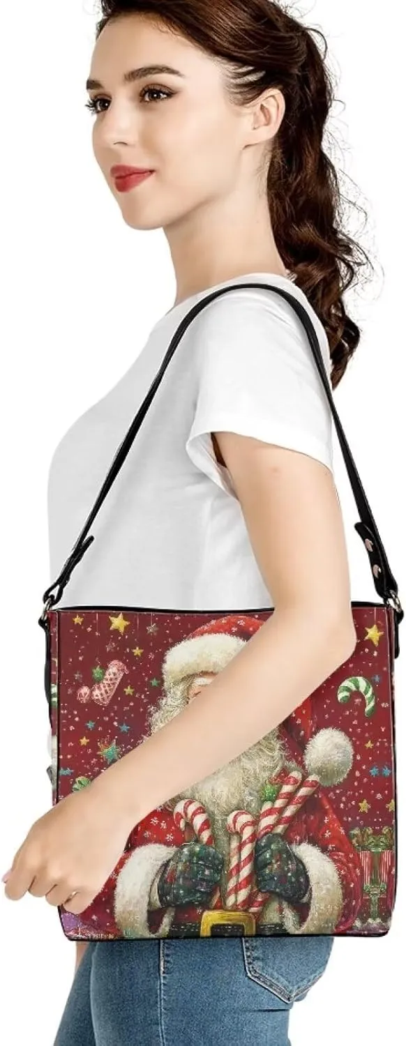 HUGS IDEA Hobo Bags for Women PU Leather Handbag Crossbody Bucket Tote Purse Ladies Shoulder Bags