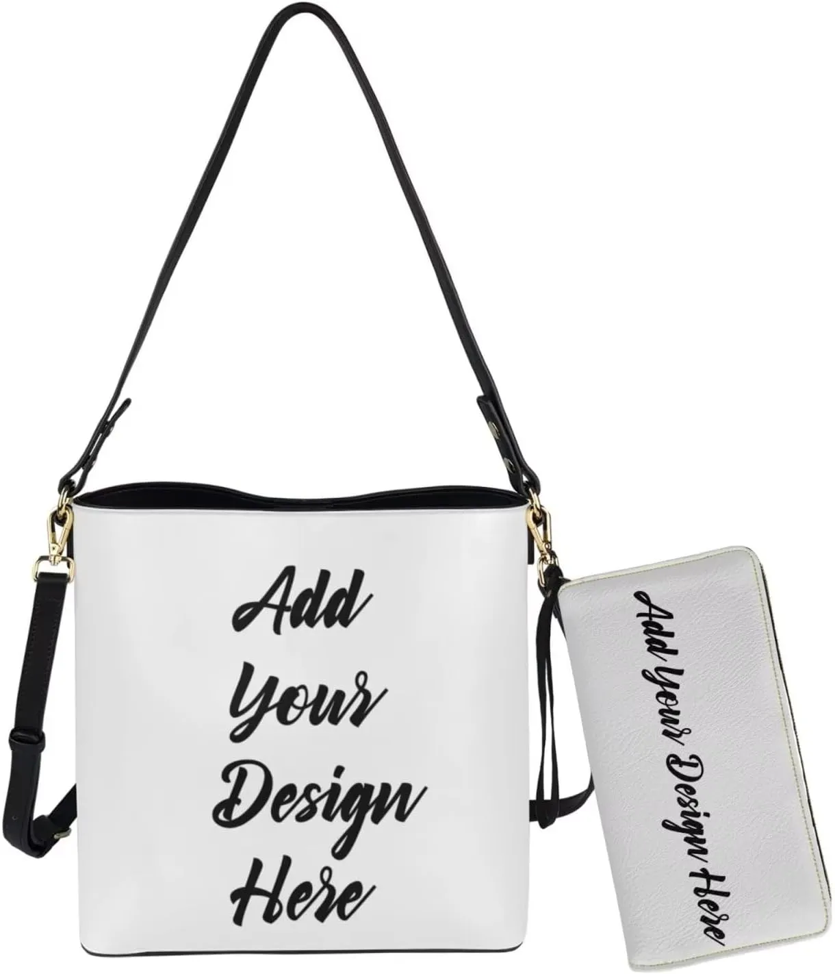 HUGS IDEA Women Handbags PU LeatherBucket Bag Big Capacity Tote Handbag Hobo Crossbody Bucket Purse