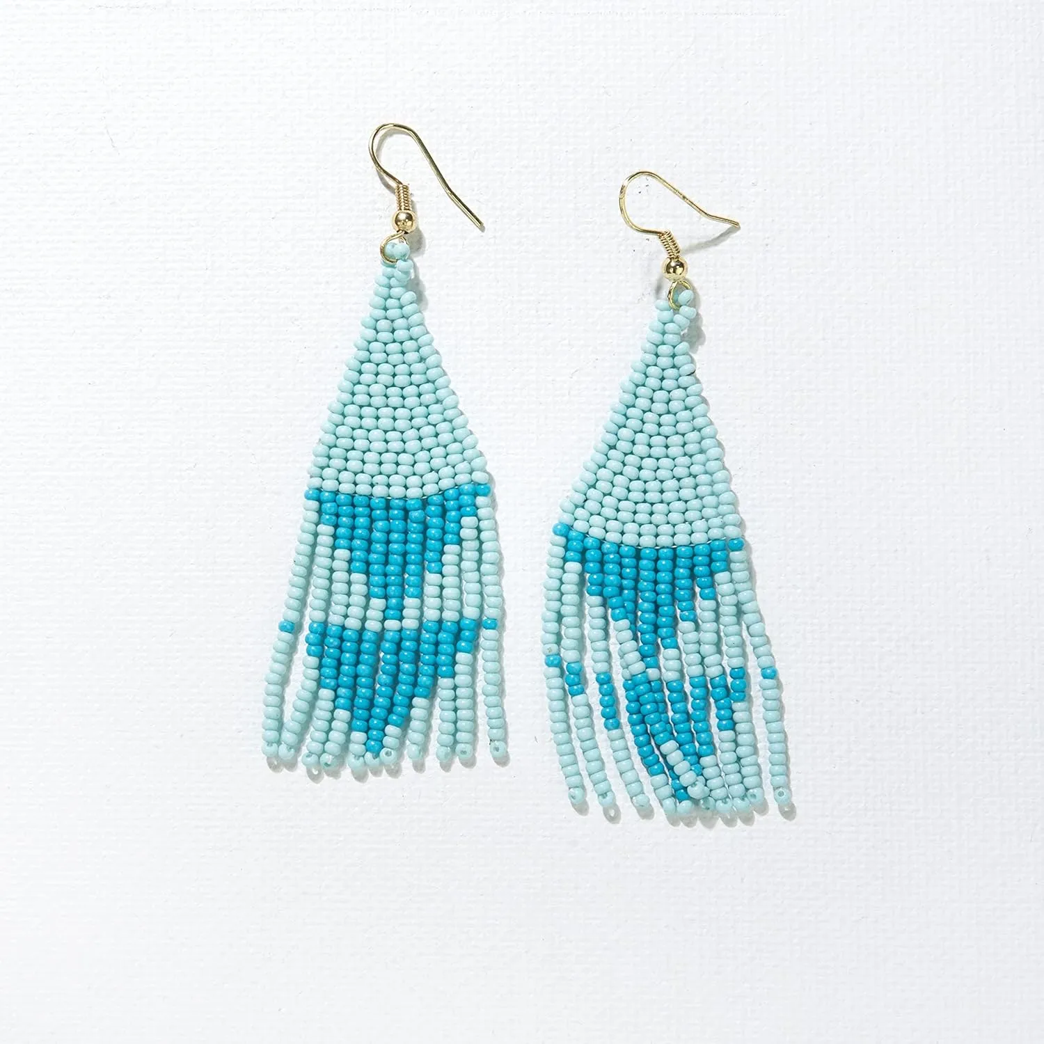 INK ALLOY Beaded Earrings for Women Dangling, Lennon Seed Bead Medium Fringe Dangle Boho Earrings, Handmade Jewelry for the Modern Bohemian, 3.25-Inch Length