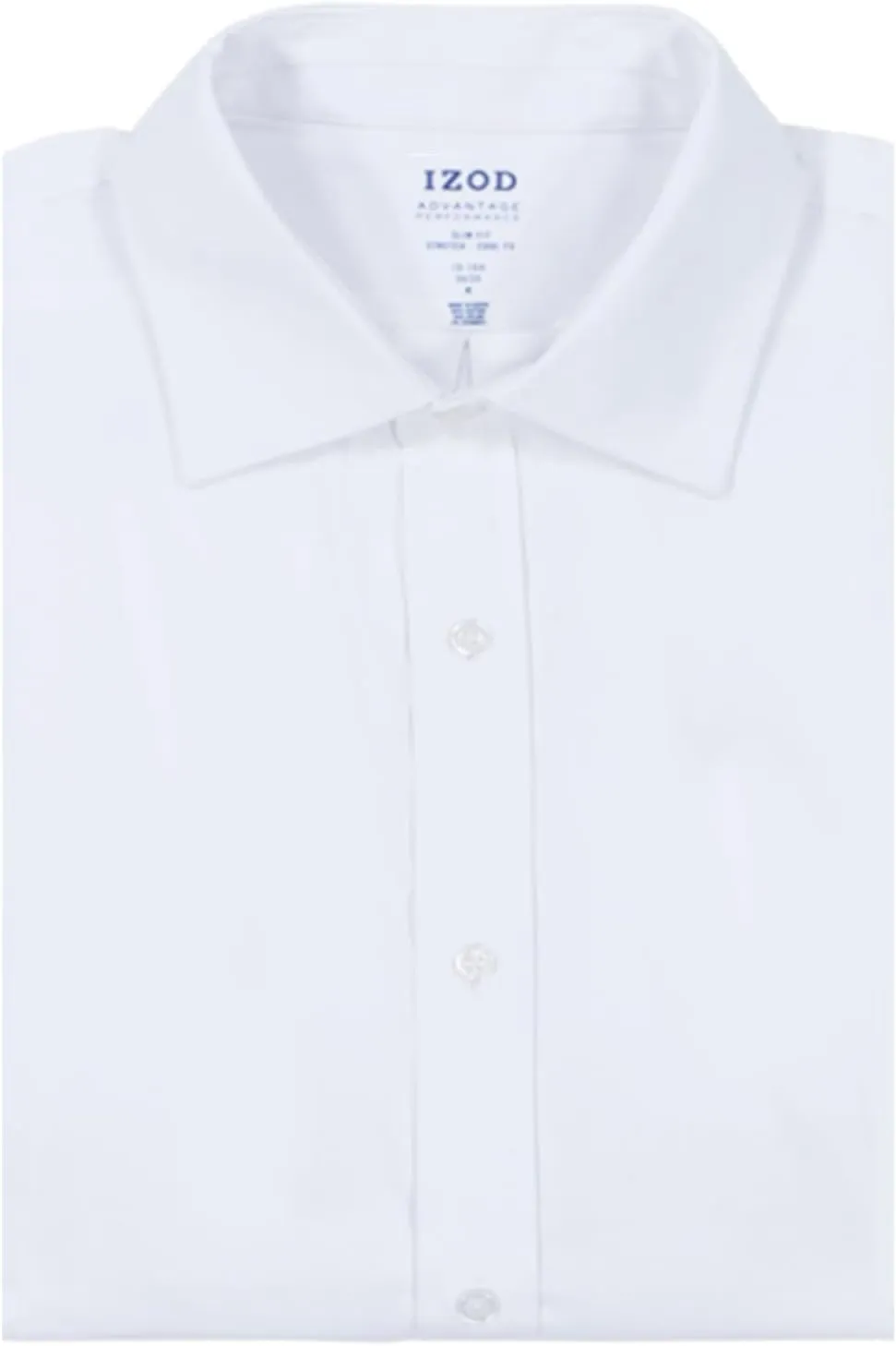 IZOD Men's Slim Fit Dress Shirt Long Sleeve Wrinkle Free Stretch Button Down Collar