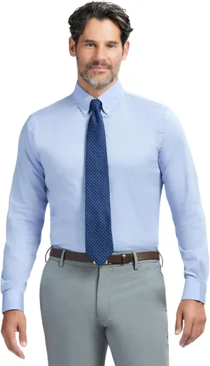 IZOD Men's Slim Fit Dress Shirt Long Sleeve Wrinkle Free Stretch Button Down Collar