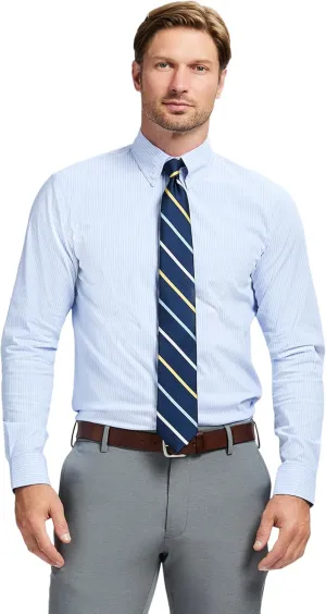 IZOD Men's Slim Fit Dress Shirt Long Sleeve Wrinkle Free Stretch Button Down Collar