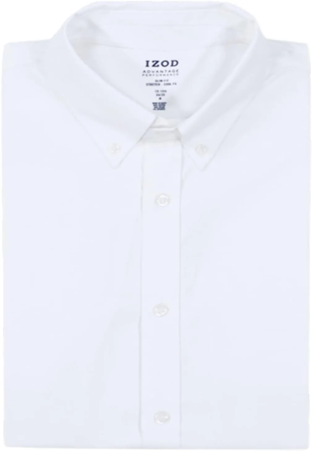 IZOD Men's Slim Fit Dress Shirt Long Sleeve Wrinkle Free Stretch Button Down Collar