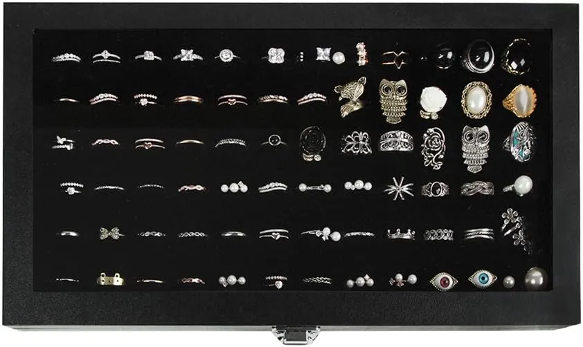 J JACKCUBE DESIGN Ring Organizer - Versatile Ring Display Case and Ring Case - Perfect for Storing and Showcasing Multiple Rings - Elegant Ring Jewelry Box and Storage Solution - MK248A