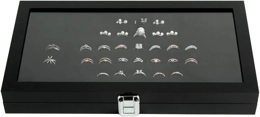 J JACKCUBE DESIGN Ring Organizer - Versatile Ring Display Case and Ring Case - Perfect for Storing and Showcasing Multiple Rings - Elegant Ring Jewelry Box and Storage Solution - MK248A