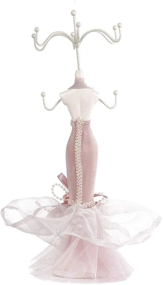 Jewelry Stand Holder, Elegant Lady Model Jewelry Organizer Mannequin Princess Dress Necklace Hanging Rack for Bracelets Earrings Rings Women Girls