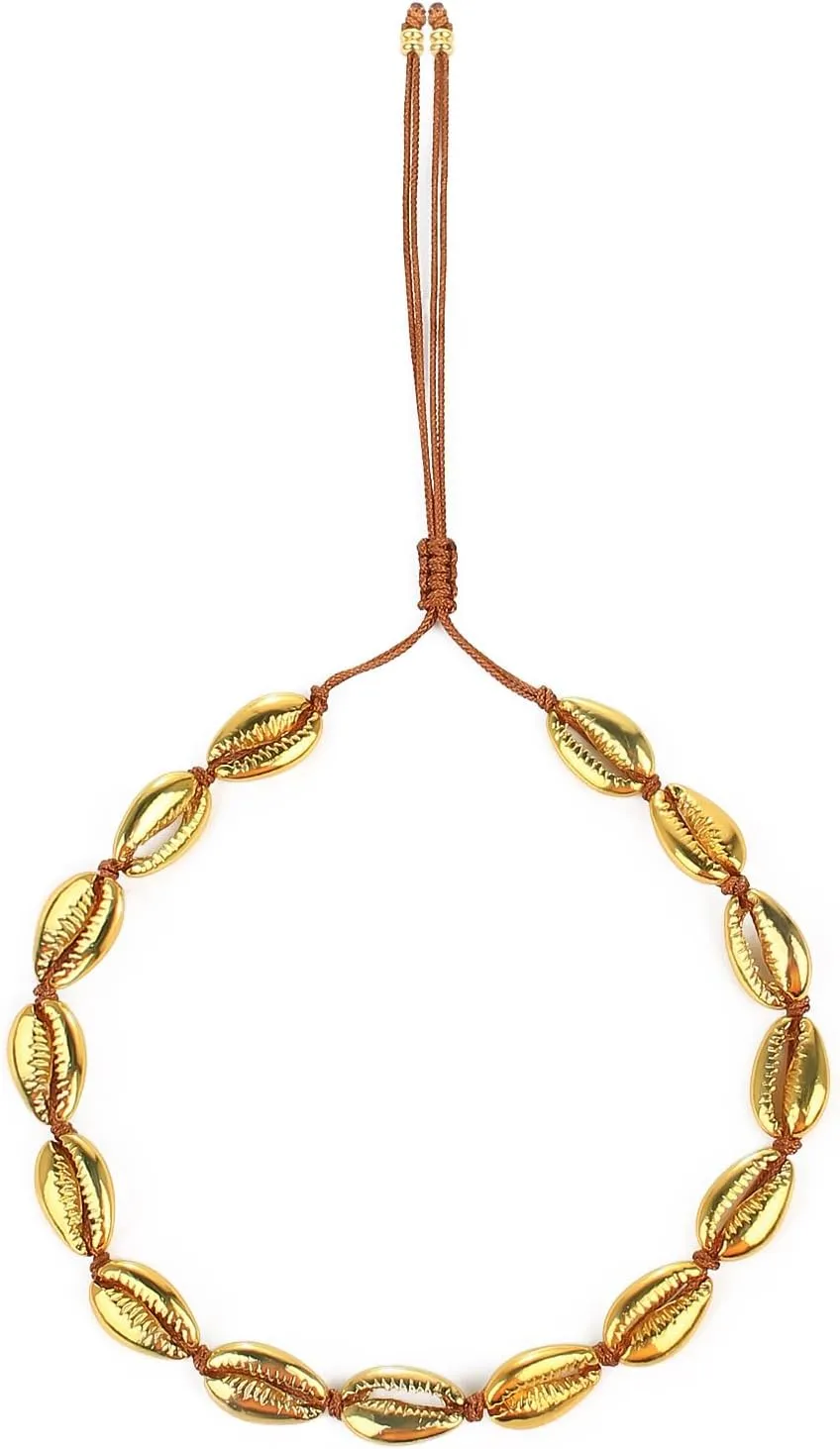 KELITCH Gold Shell Cowrie Necklace Women Cowry Seashell Strand Necklace Bohemian Gold Necklace New