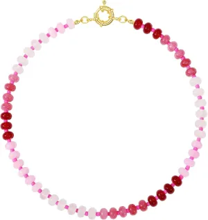 KELORIS PATH Beaded Gemstone Necklaces for Women, Boho Colorful Bead Choker Necklace, Natural Stone Handmade Summer Jewelry for Beach