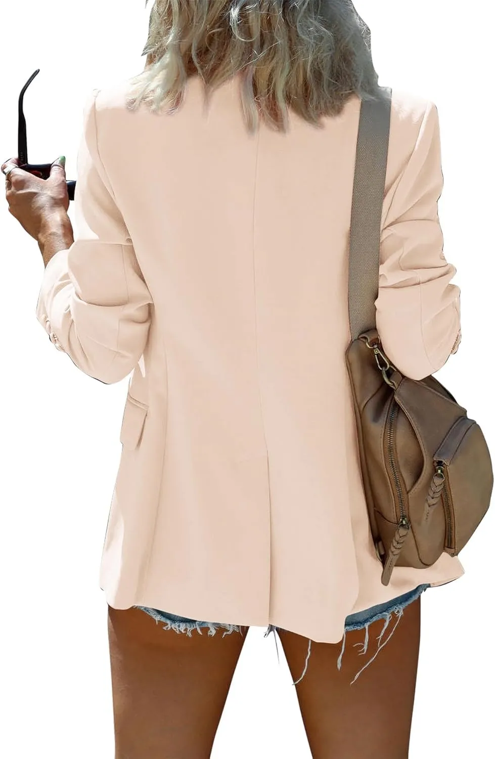 KIRUNDO Womens Blazer 2025 Spring Fall Bussiness Casual Long Sleeve Button Open Front Suit Jackets Work Clothes Pockets