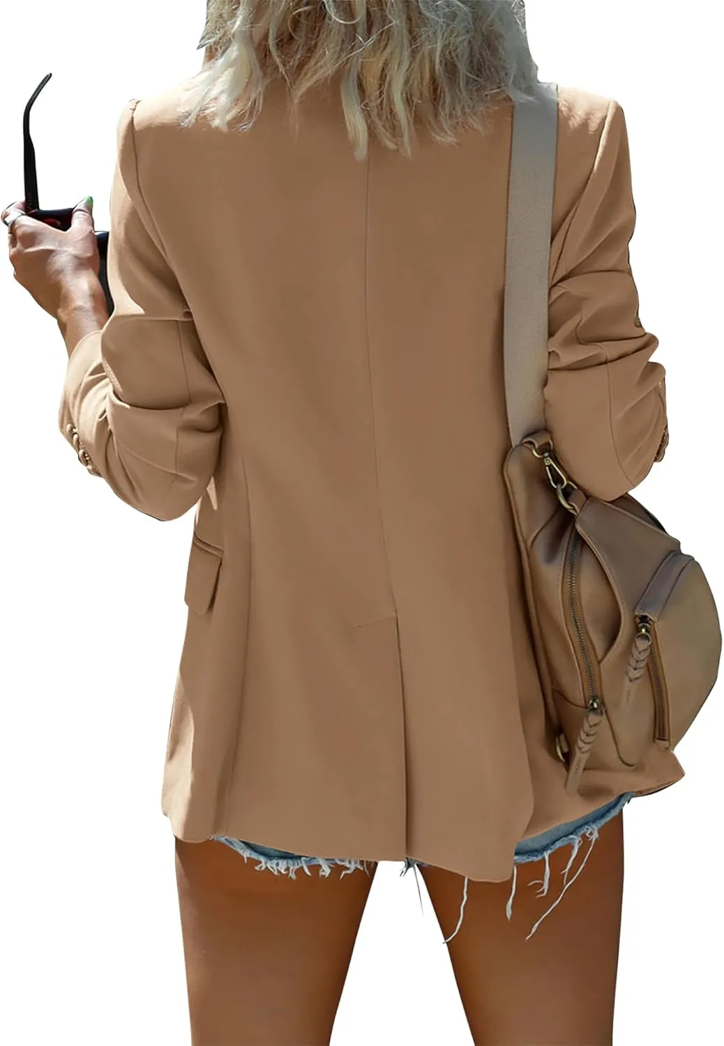 KIRUNDO Womens Blazer 2025 Spring Fall Bussiness Casual Long Sleeve Button Open Front Suit Jackets Work Clothes Pockets