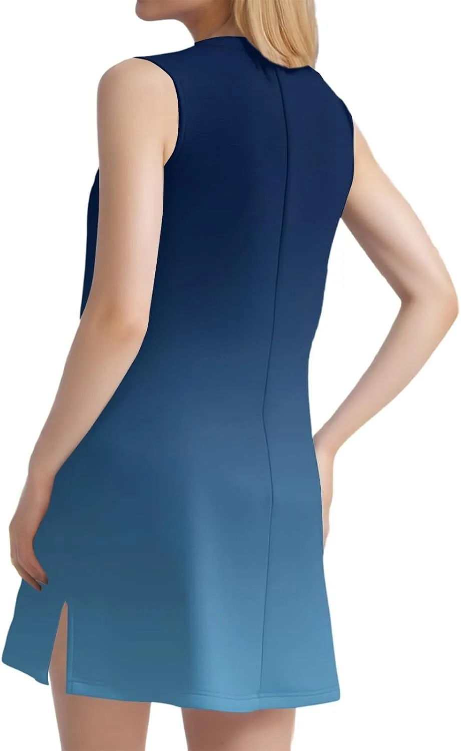 KUIOLYPOER Summer Dresses for Women 2025 V-Neck Sleeveless Sundress Trendy Casual Vacation Beach Dress with Hem Split