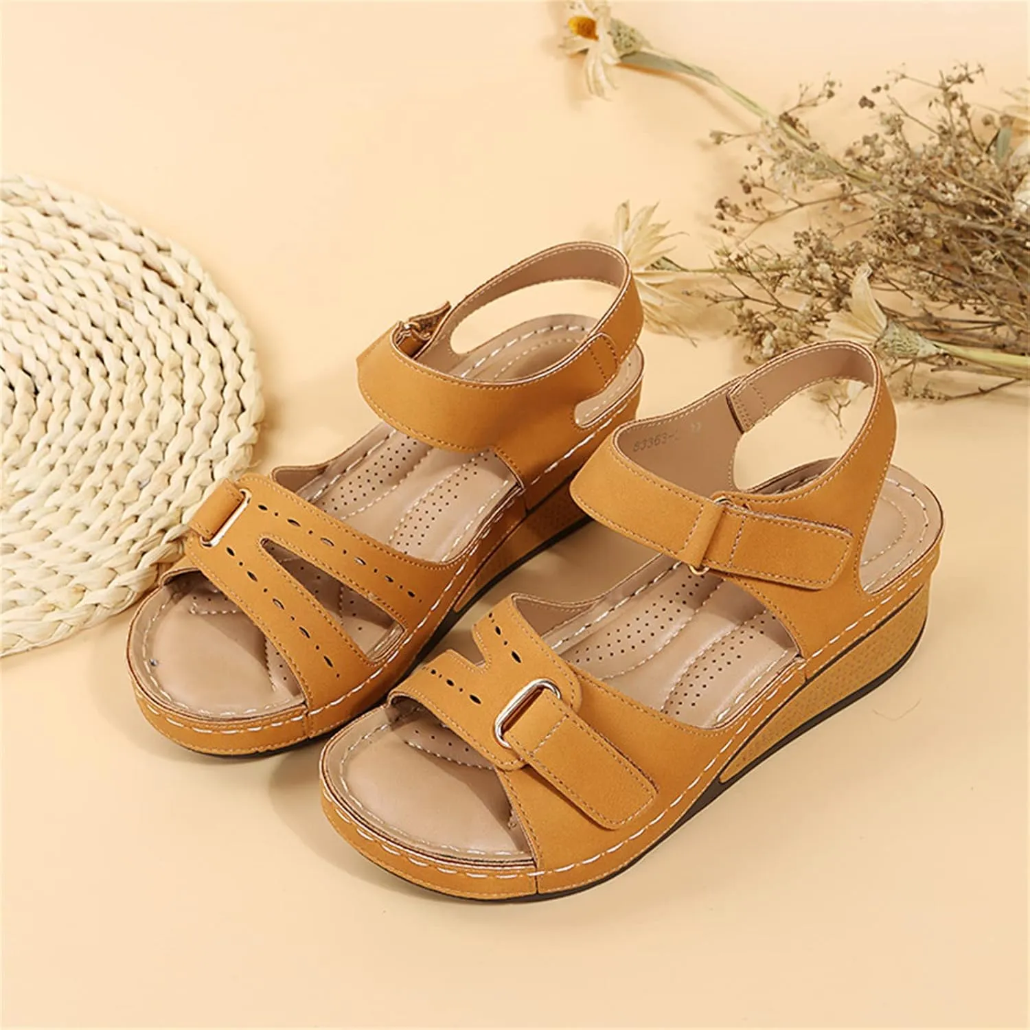 Ladmiple Orthopedic Sandals For Women Arch Support Dressy Summer Fashion Orthotic Slides Comfortable Athletic Slip On Slipper