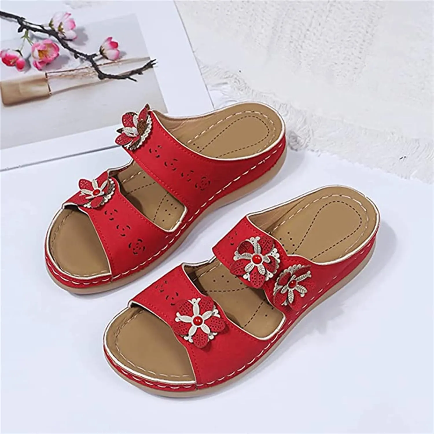 Ladmiple Orthotic Dress Sandals For Women With Arch Support Orthopedic Flip Flops Soft Summer Beach Shoes Comfortable Slides