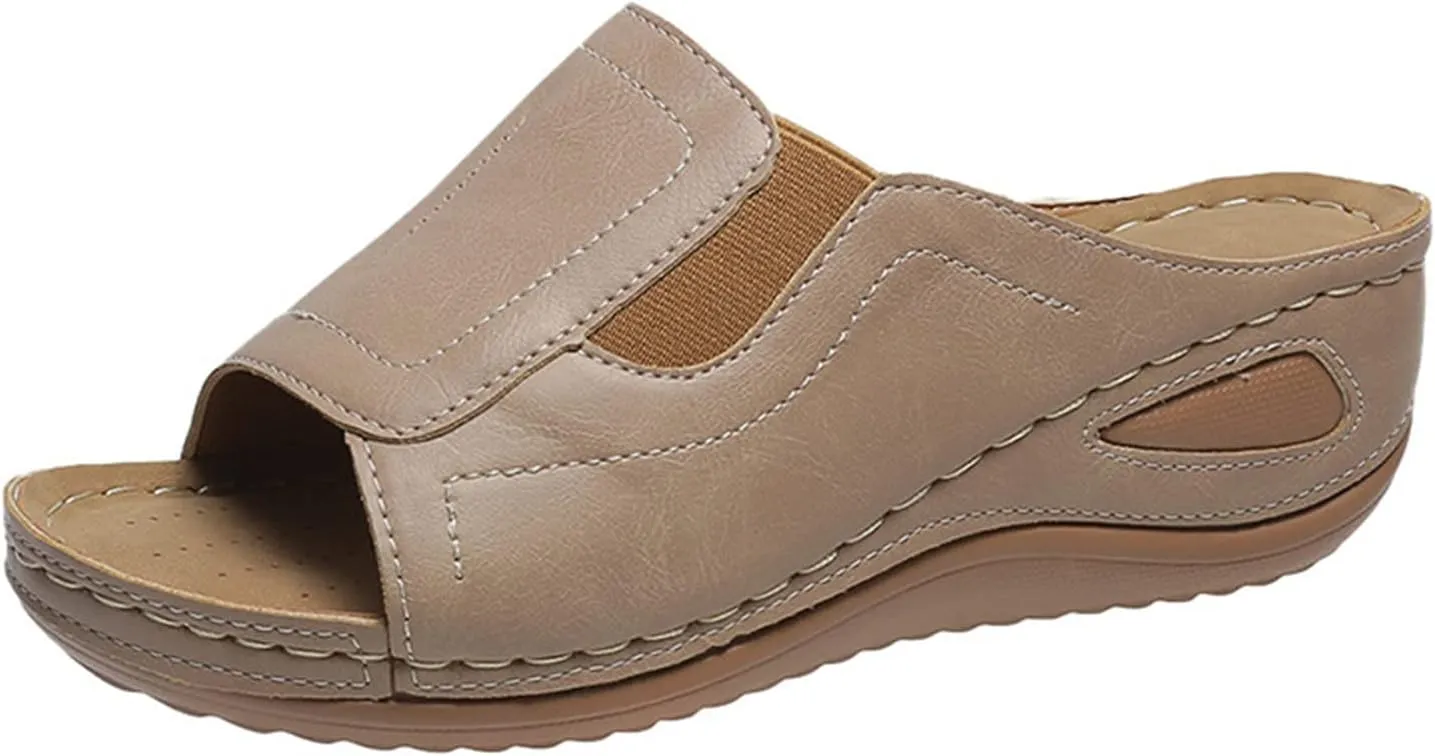 Ladmiple Sandals Women Comfortable Walking Orthopedic Slippers with Arch Support Dressy Summer Slip On Orthotic Flip Flops