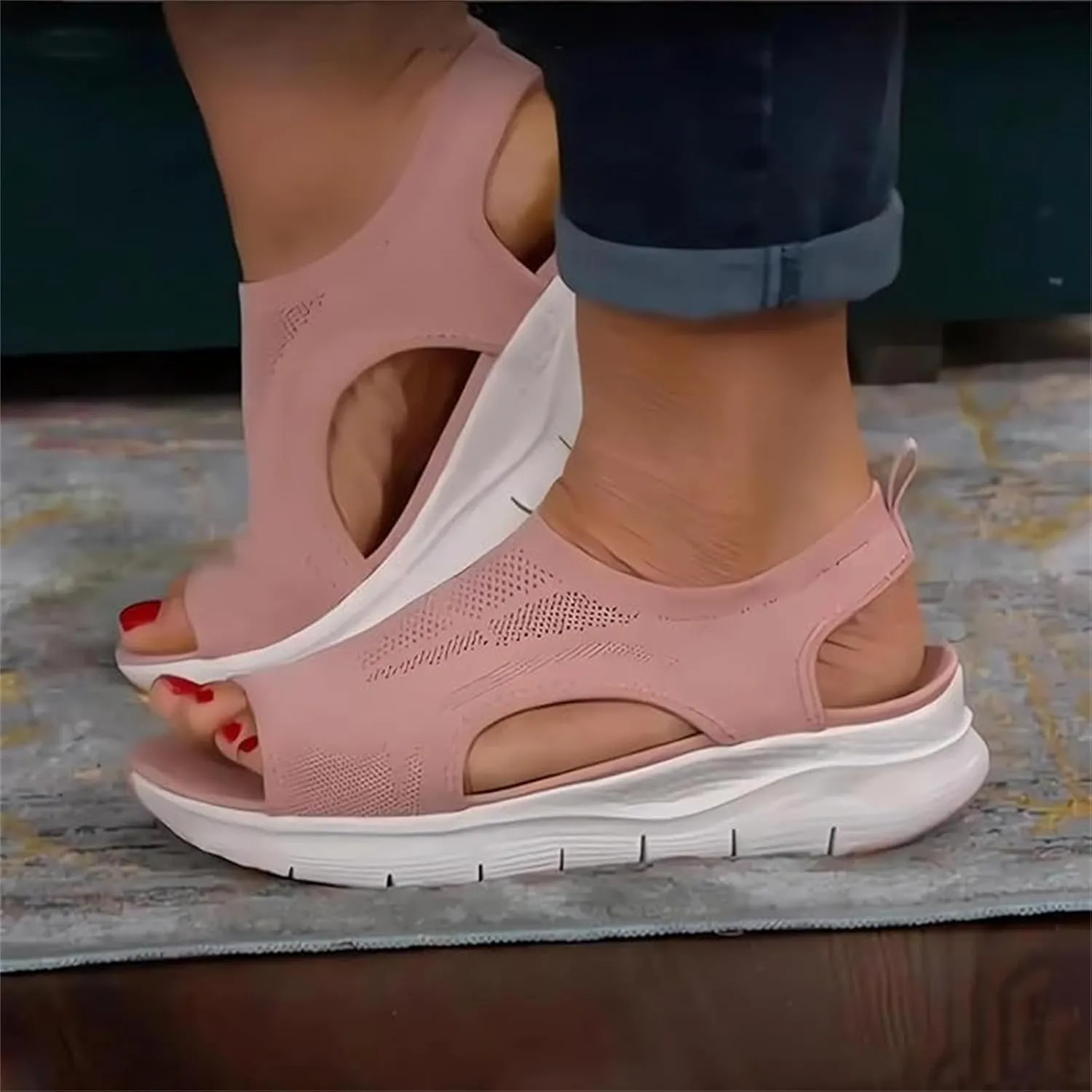 Ladmiple Sandals Women Comfortable Walking Orthotic Slides Orthopedic Sandals Dressy Summer Beach Shoes with Arch Support