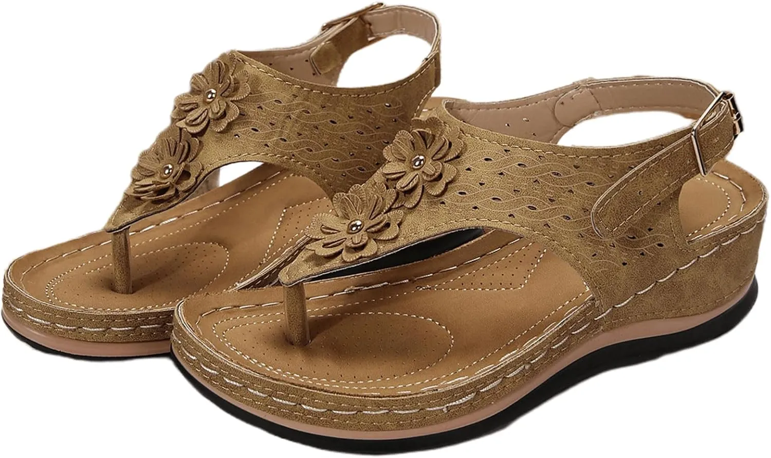 Ladmiple Sandals Women Fashion Dressy Summer Comfortable Arch Support Orthotic Flip Flops Cute Walking Orthopedic Slides