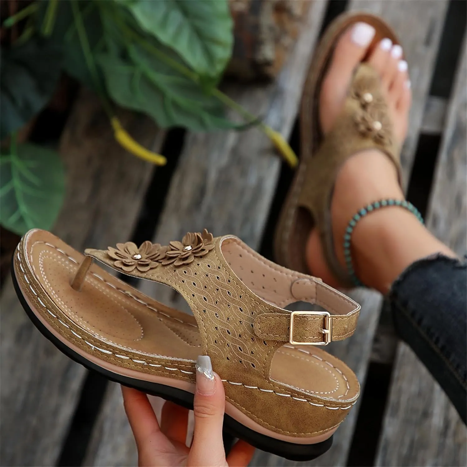 Ladmiple Sandals Women Fashion Dressy Summer Comfortable Arch Support Orthotic Flip Flops Cute Walking Orthopedic Slides