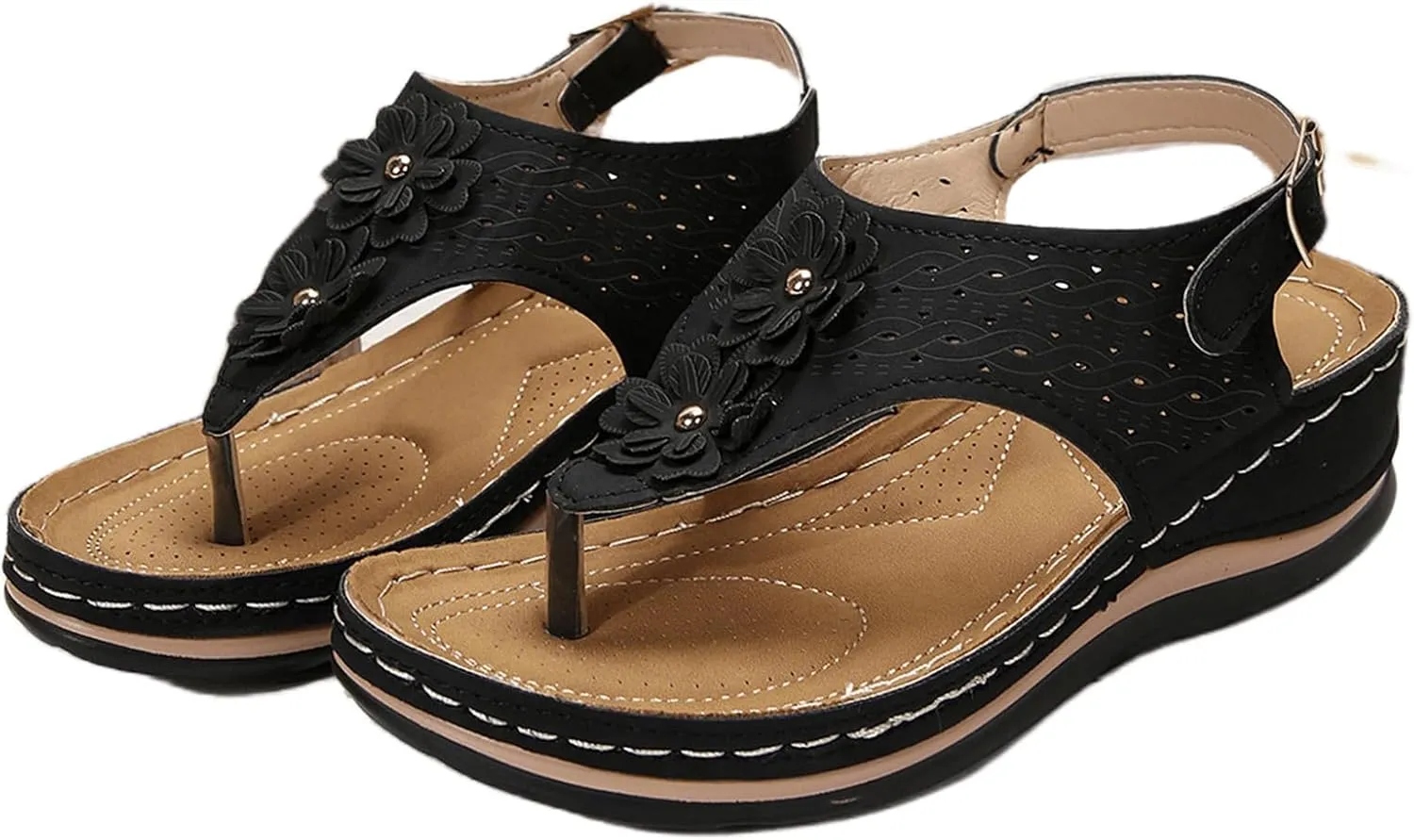 Ladmiple Sandals Women Fashion Dressy Summer Comfortable Arch Support Orthotic Flip Flops Cute Walking Orthopedic Slides