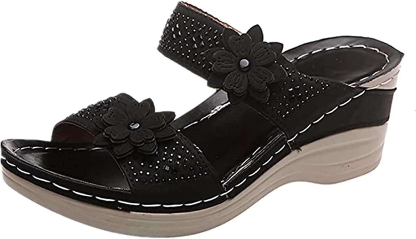 Ladmiple Womens Sandals Dressy Summer Orthotic Slides Comfortable Orthopedic Walking Flip Flops with Arch Support 2024
