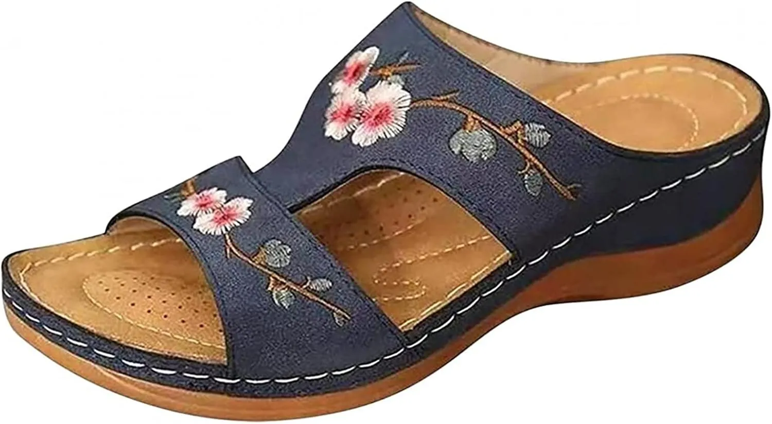 Ladmiple Women's Sandals With Arch Support Dressy Orthopedic Flip Flops Soft Summer Beach Shoes Comfortable Orthotic Slides