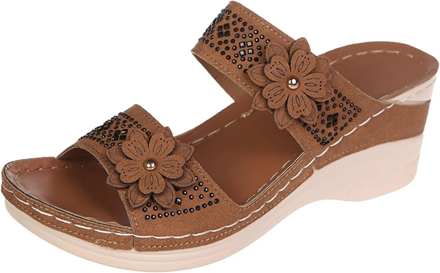 Ladmiple Womens Sandals With Arch Support Walking Comfortable Orthopedic Flip Flops Dressy Orthotic Slides Summer Shoes 2024