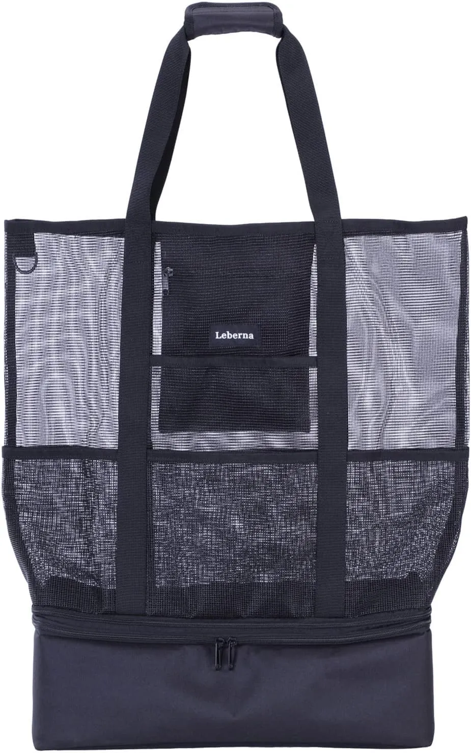 Large Beach Bag with Zipper Lightweight Beach Toy Bag Mesh Bag for Swimming Pool Sand Toys