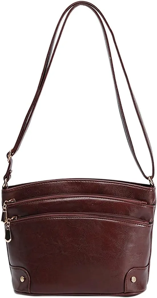 Leather Bucket Bags for Women Small Retro Shoulder Bag Designer Hobo Satchel Slouchy Crossbody Bag 2025 Summer
