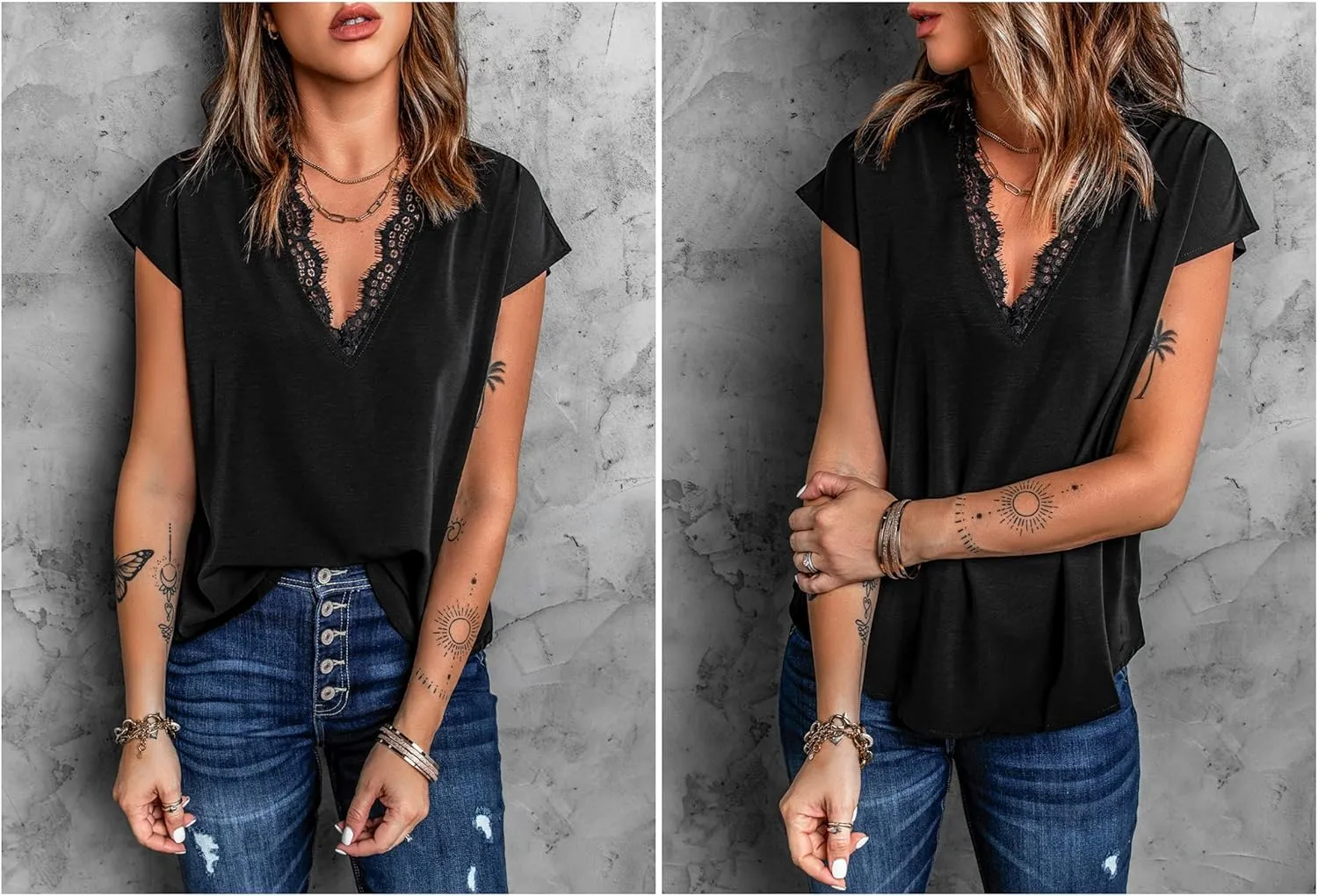 lime flare Dressy Lace Trim Blouse Tops Popular Short Sleeve Shirt