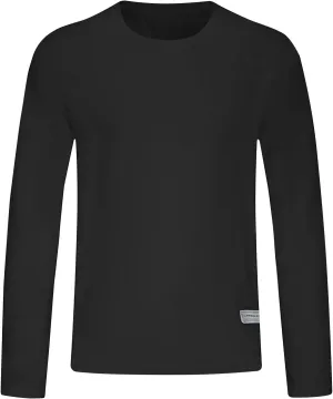 Long Sleeve Shirts for Men Breathable Moisture Wicking Sun Protection Workout T-Shirts Regular Fit Solid Color Tees
