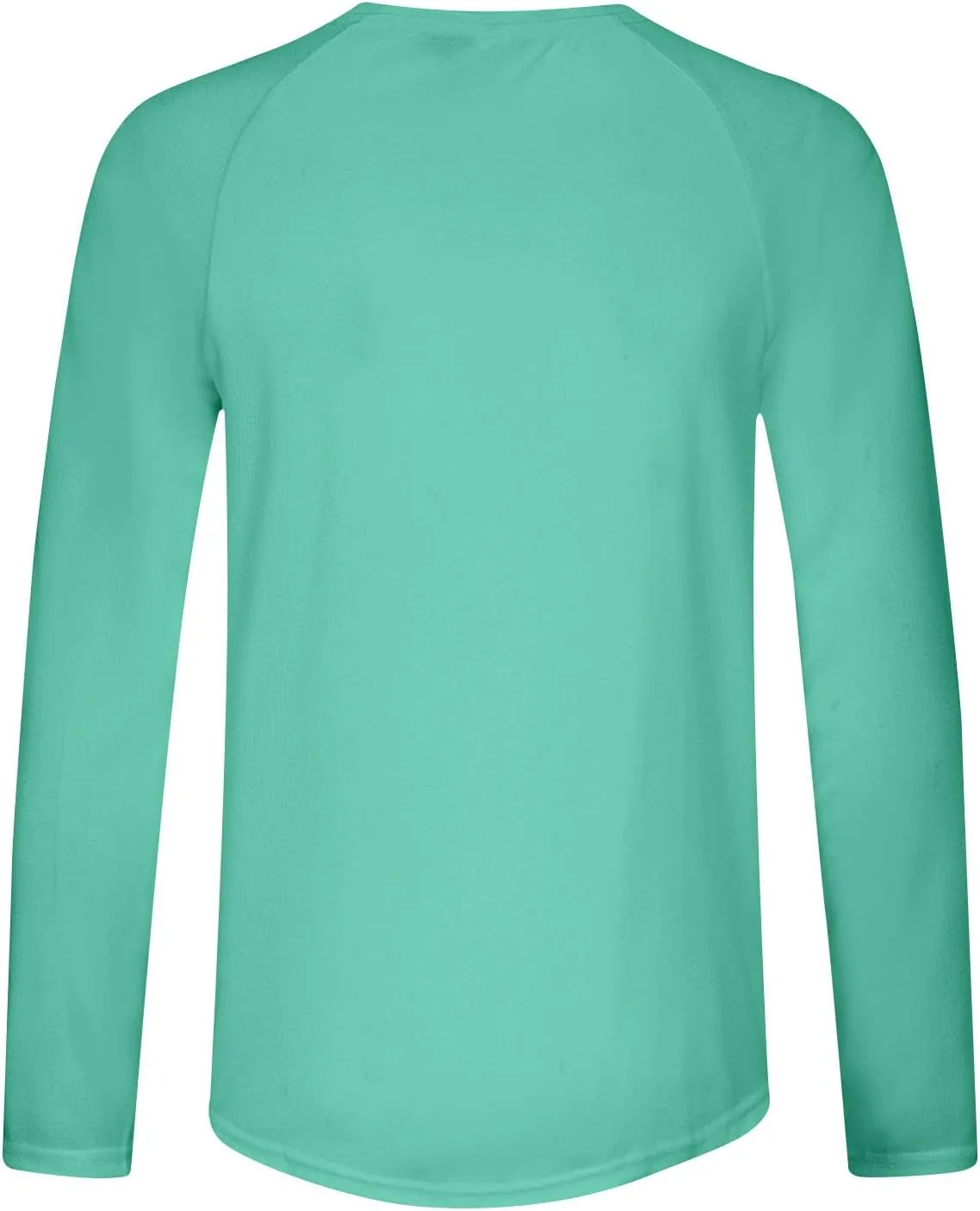 Long Sleeve Shirts for Men Breathable Moisture Wicking Sun Protection Workout T-Shirts Regular Fit Solid Color Tees