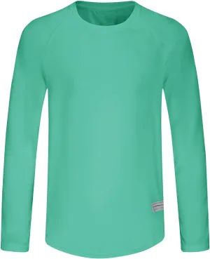 Long Sleeve Shirts for Men Breathable Moisture Wicking Sun Protection Workout T-Shirts Regular Fit Solid Color Tees