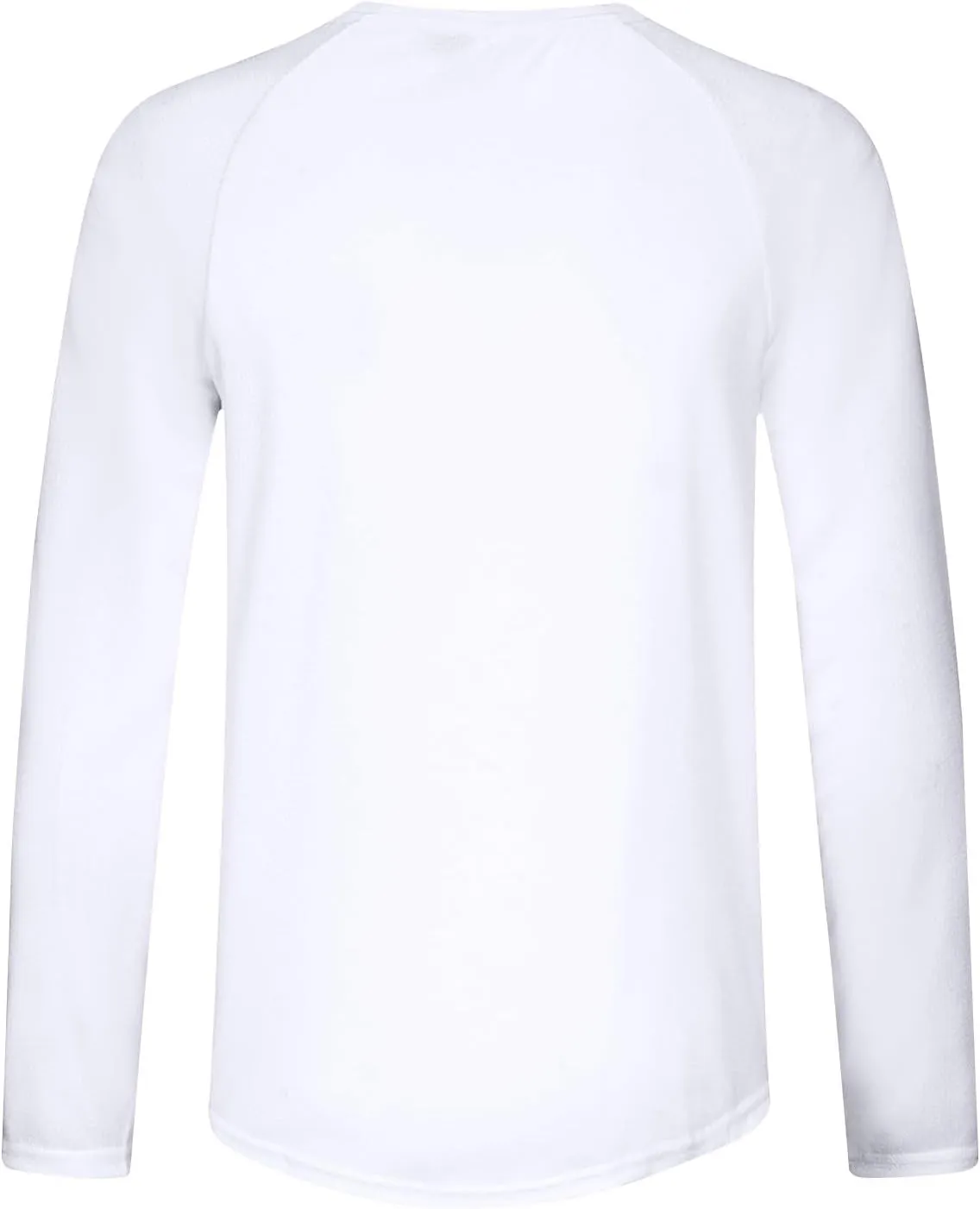 Long Sleeve Shirts for Men Breathable Moisture Wicking Sun Protection Workout T-Shirts Regular Fit Solid Color Tees