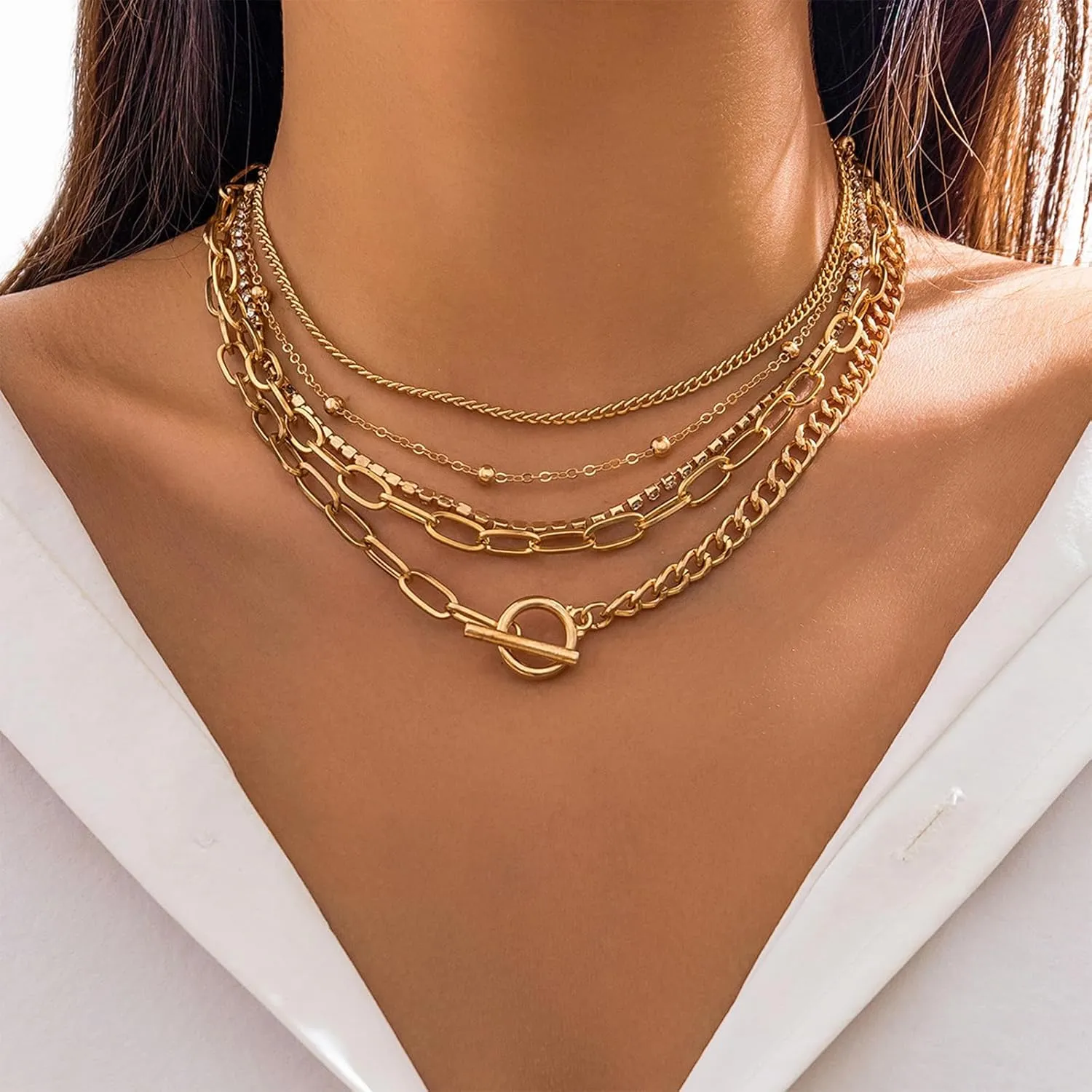 Long tiantian Layered Necklaces for Women Western Jewelry for Women Stack Coin Necklace Country Necklace Trendy Boho Summer Beach Vacation Accessories