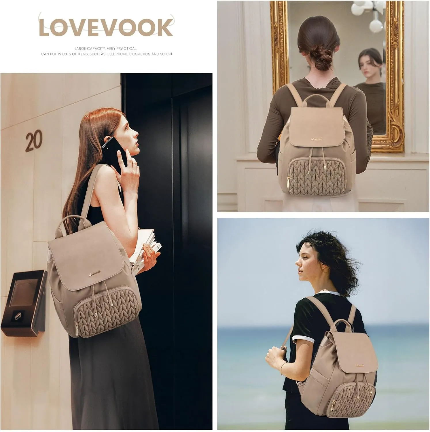 LOVEVOOK Mini Backpack for Women,Small Backpack Purse for Travel Work Cute Backpack Daypack With Anti-theft Pocket Mini Bag for Daily College Shopping