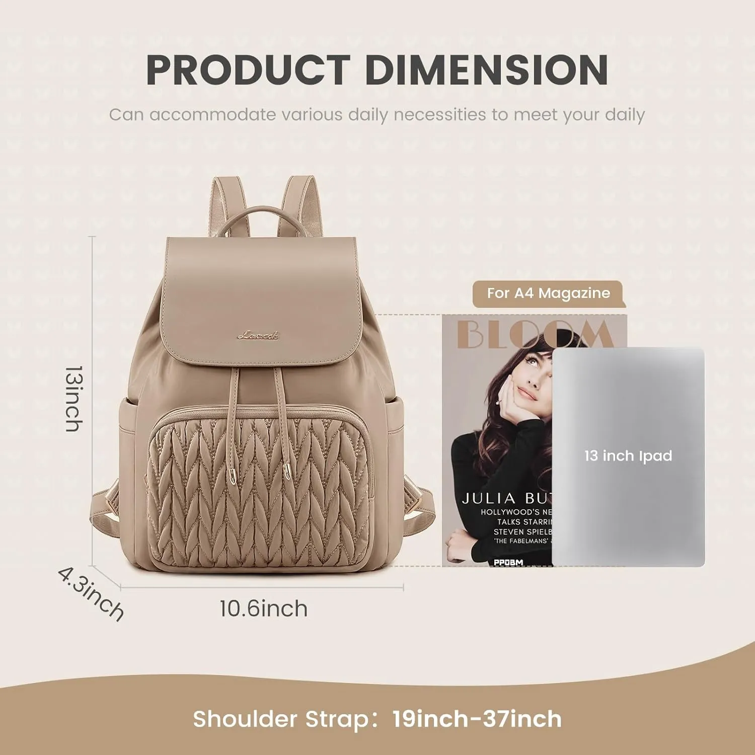 LOVEVOOK Mini Backpack for Women,Small Backpack Purse for Travel Work Cute Backpack Daypack With Anti-theft Pocket Mini Bag for Daily College Shopping