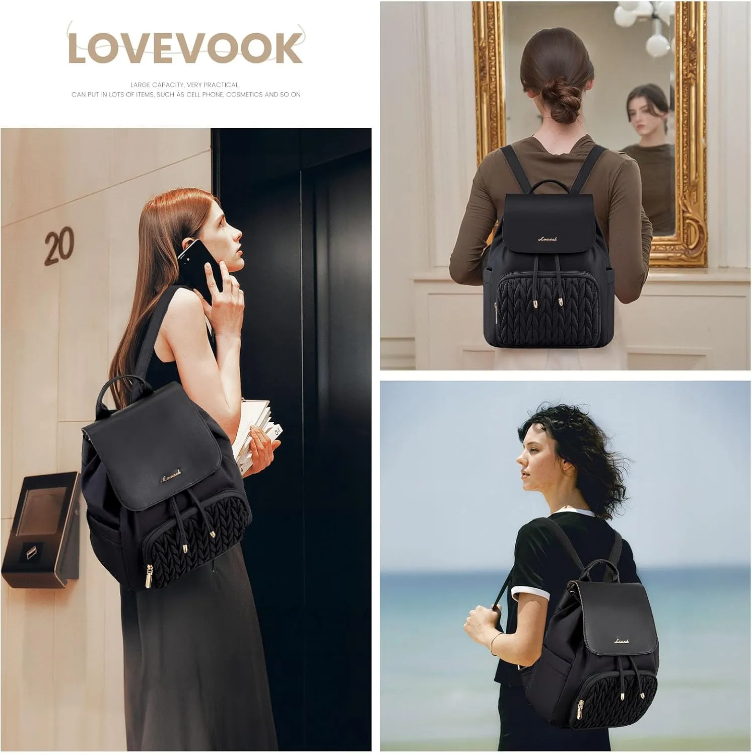 LOVEVOOK Mini Backpack for Women,Small Backpack Purse for Travel Work Cute Backpack Daypack With Anti-theft Pocket Mini Bag for Daily College Shopping