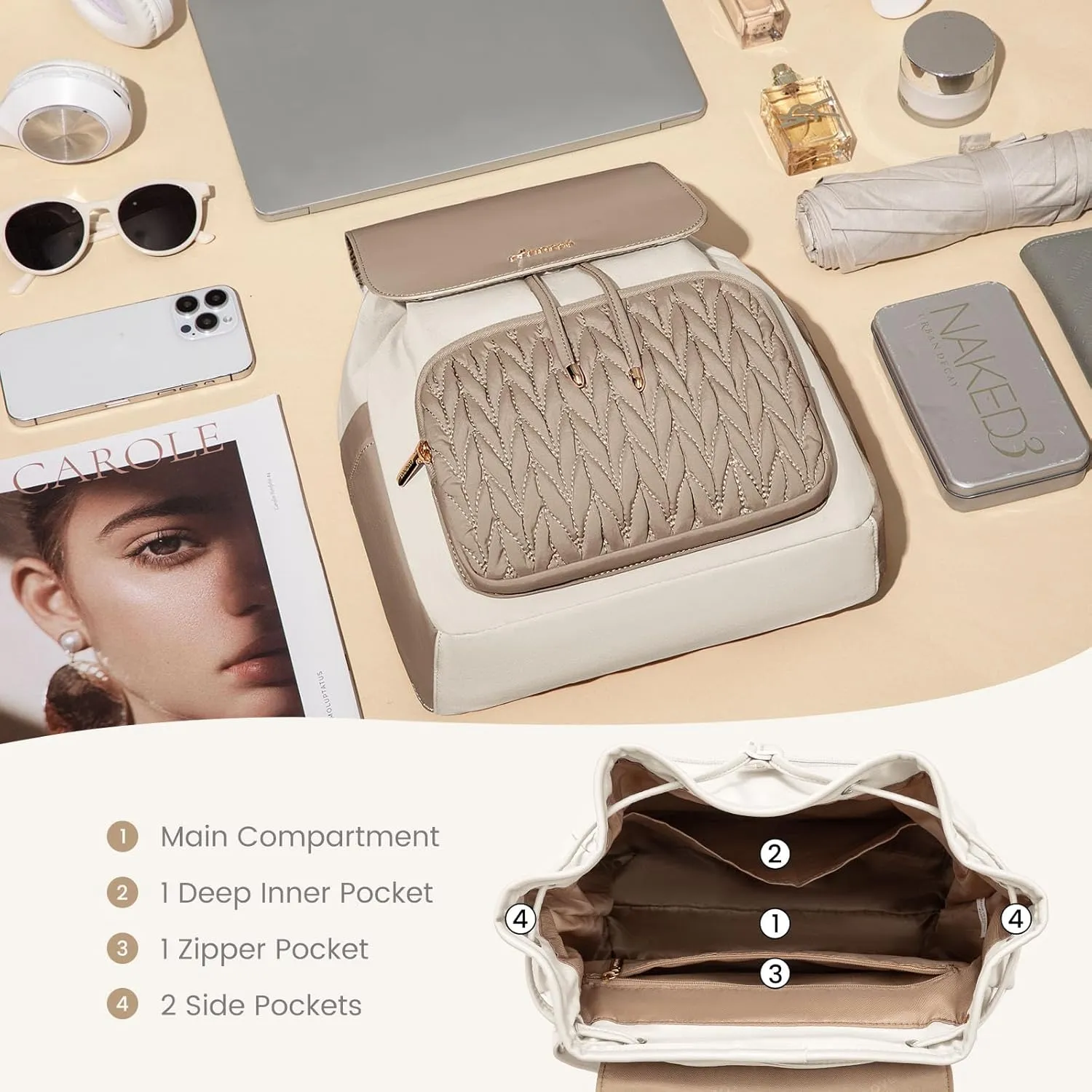 LOVEVOOK Mini Backpack for Women,Small Backpack Purse for Travel Work Cute Backpack Daypack With Anti-theft Pocket Mini Bag for Daily College Shopping