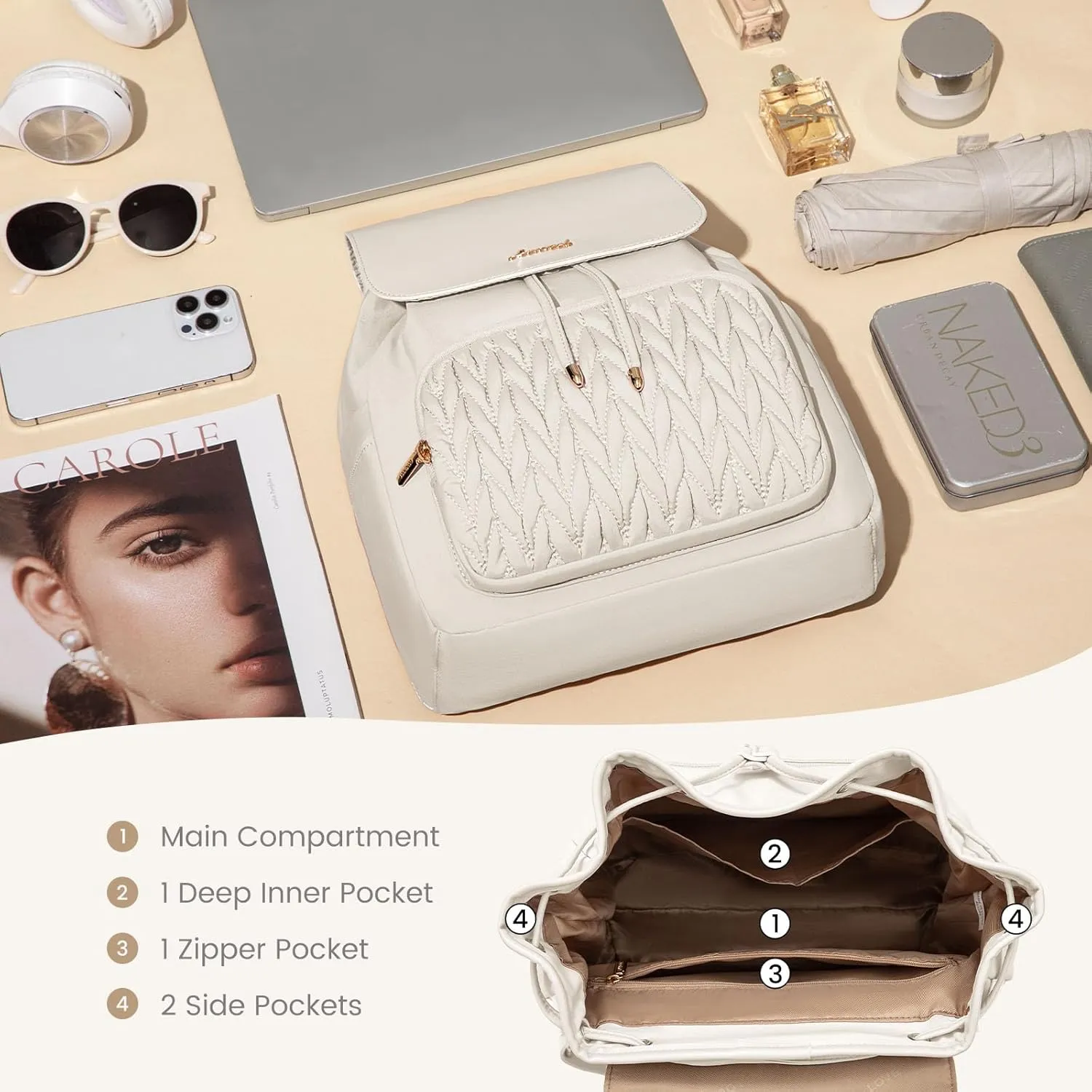 LOVEVOOK Mini Backpack for Women,Small Backpack Purse for Travel Work Cute Backpack Daypack With Anti-theft Pocket Mini Bag for Daily College Shopping