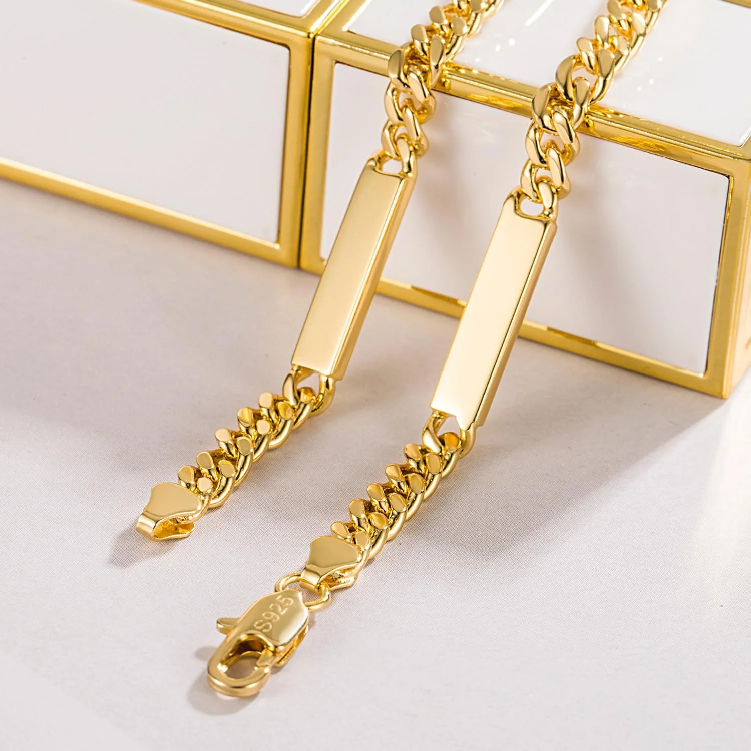 Men 4-6mm Miami Cuban Link Bracelet Rhodium Plated Hypoallergenic 925 Sterling Silver Fine Jewelry Hip Hop Cuff Chain Bangles For Women Birthday Gift