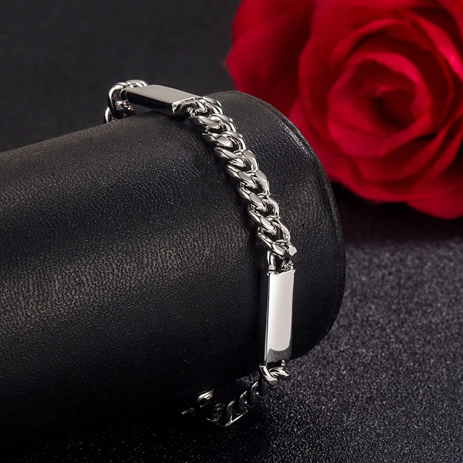 Men 4-6mm Miami Cuban Link Bracelet Rhodium Plated Hypoallergenic 925 Sterling Silver Fine Jewelry Hip Hop Cuff Chain Bangles For Women Birthday Gift