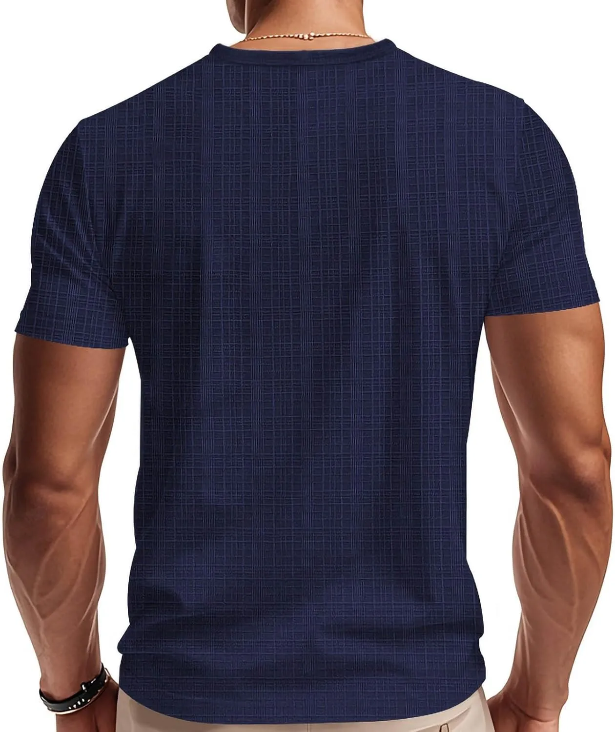 Mens Cotton Linen T-Shirts Casual V Neck Short Sleeve Summer Tunic Tops Lightweight Breathable Comfort Tees