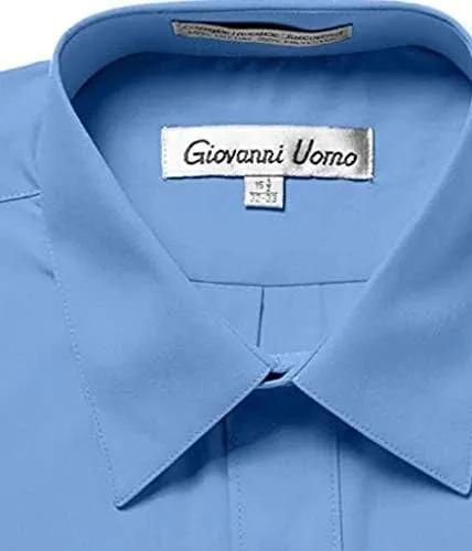 Men's Dress Shirts Regular Fit Solid Long Sleeve Formal Shirt Business Casual Button Down Shirts