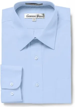 Men's Dress Shirts Regular Fit Solid Long Sleeve Formal Shirt Business Casual Button Down Shirts