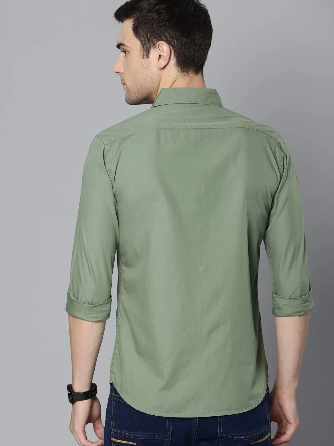 Men's Essential Dress Shirt - 100% Cotton, Slim Fit, Long Sleeve, Button-Down Collar - Casual Wear