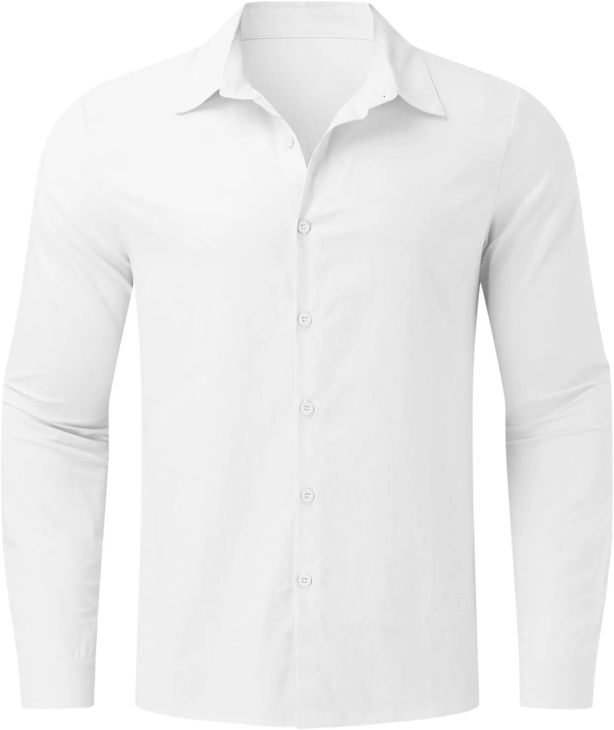 Mens Linen Button Down Shirt Beach Summer Shirts Casual Untucked Shirt Vacation Wedding Shirts with Pocket
